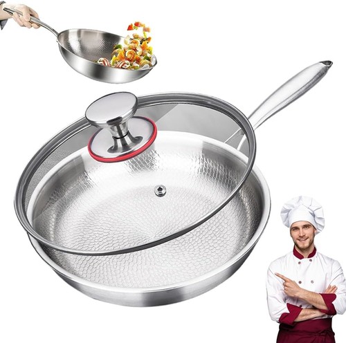 Titanium frying pan with - frying, lid