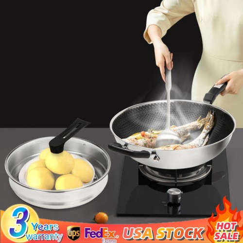 Large honeycomb wok pan - honeycomb,