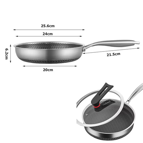 Honeycomb nonstick frying pan - honeycomb,