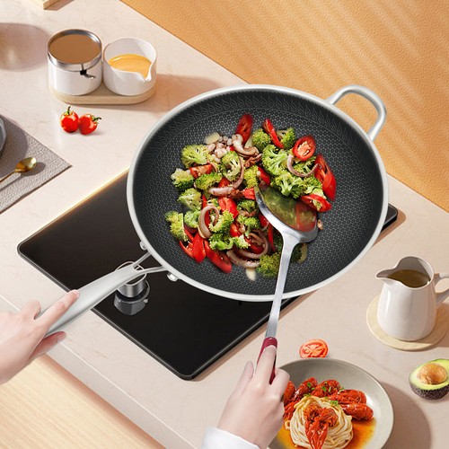 Stainless steel kitchen - stainless, frying