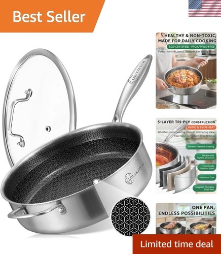 Quart large frying pan with - frying,
