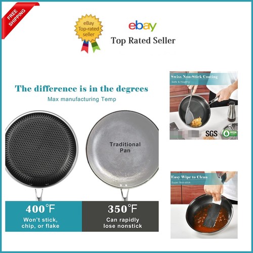 Stainless steel frying pan - steel,
