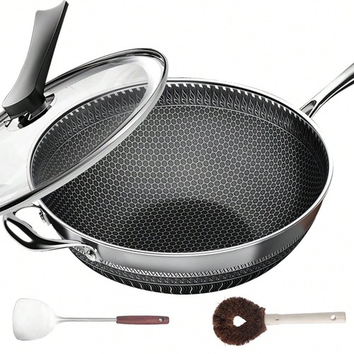 Inch stainless steel wok - inch,