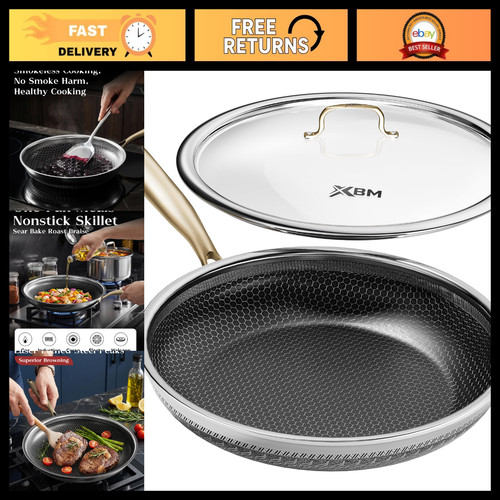 Nonstick frying pan with - frying,