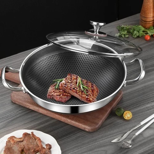 Stainless steel 32cm frying - stainless,