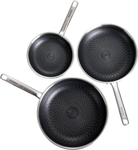 3pc honeycomb nonstick skillet - 3pc,