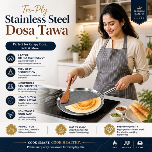 Triply crepe pan - triply,