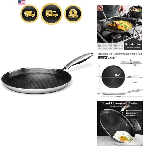 Stainless steel crepe pan - steel,