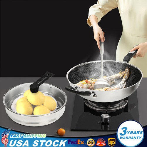 Large honeycomb wok pan - large,