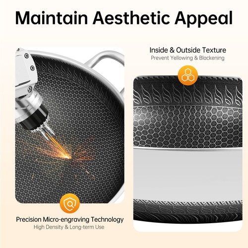 Double sided honeycomb cooking - sided,
