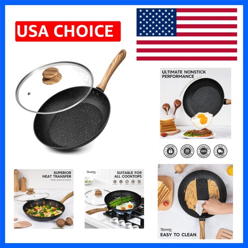 Nonstick frying pan with - nonstick, lid