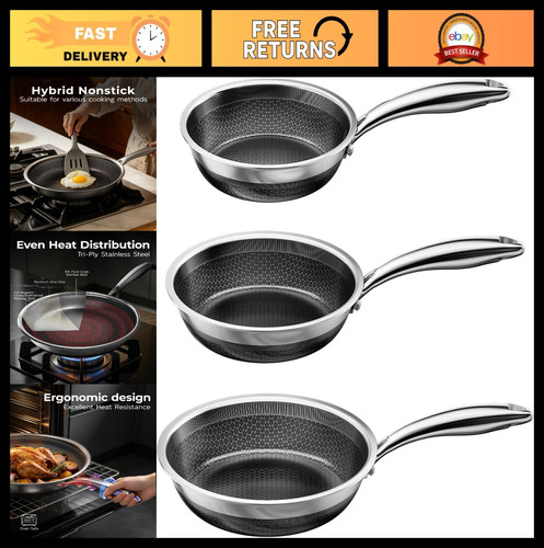 Stainless steel frying pan set - frying,