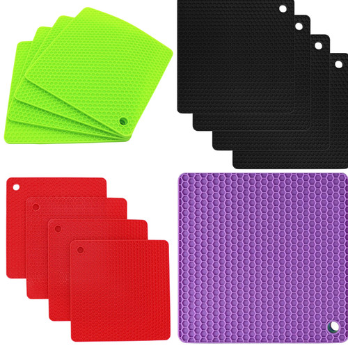 Square silicone trivet mat - square,
