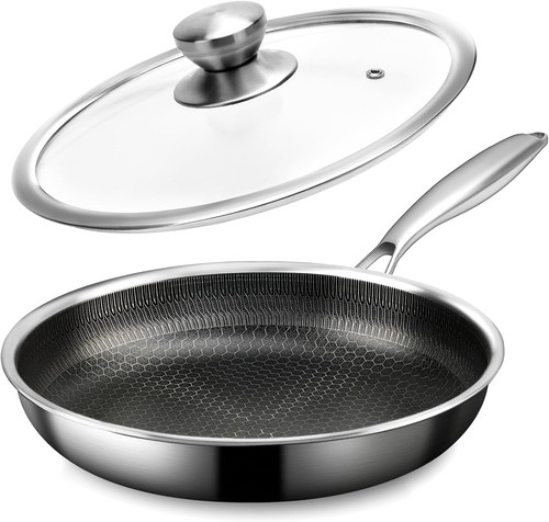5in stainless steel nonstick - 9.5in,